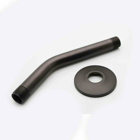 THRIFCO PLUMBING 8 Inch Shower Arm W/Flange, Oil Rubbed Bronze 4405881